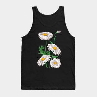 Daisies Chamomile Marguerites Bouquet Vintage Daisy Flower Tank Top